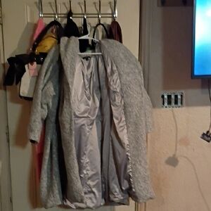 torrid Gray Bouclé Trench Coat with Satin Lining